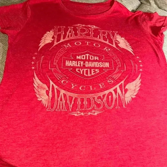 Harley Davidson motorcycles Tshirt short sleeve size tag missing red color - Picture 2 of 5
